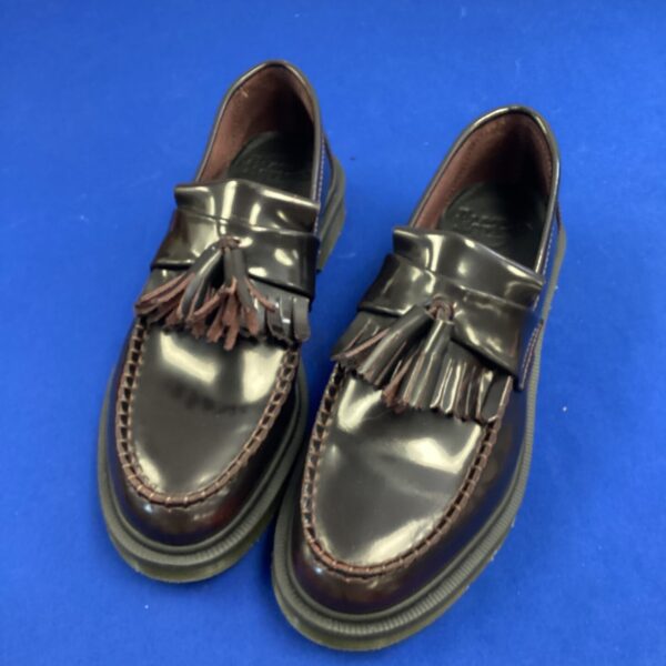 Burgundy leather Dr Martens tassel loafers size 7.