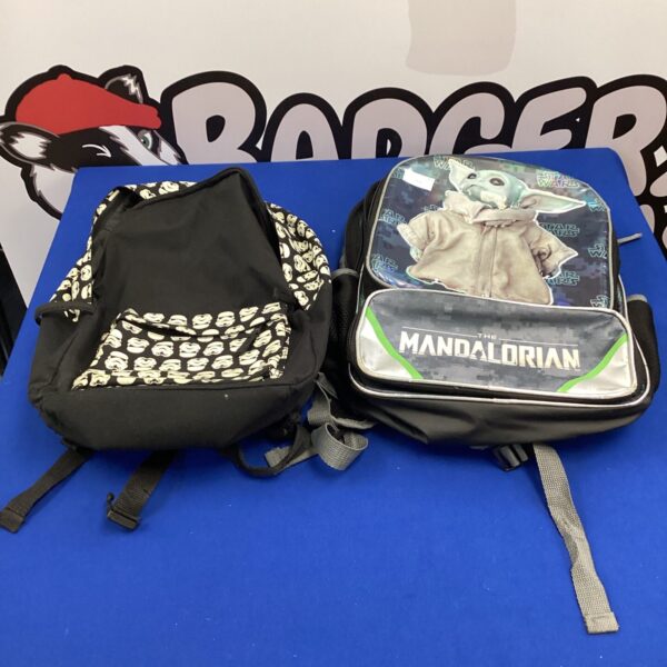 Disney Star Wars rucksacks lot of two character backpacks.