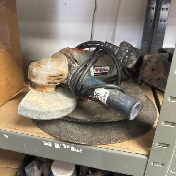 Used Wickes professional angle grinder for DIY and workshop tasks.