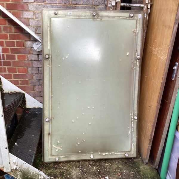 Used plastic roof light measuring 58x38 inches for sheds.