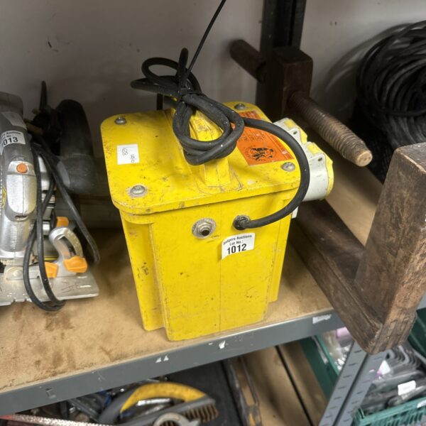 Untested 110v transformer block with metal casing.