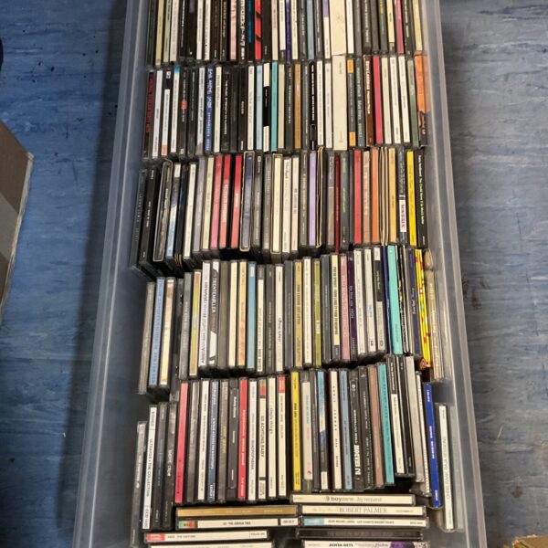 Tray of mixed genre CDs including Alicia Keys and Massive Attack.