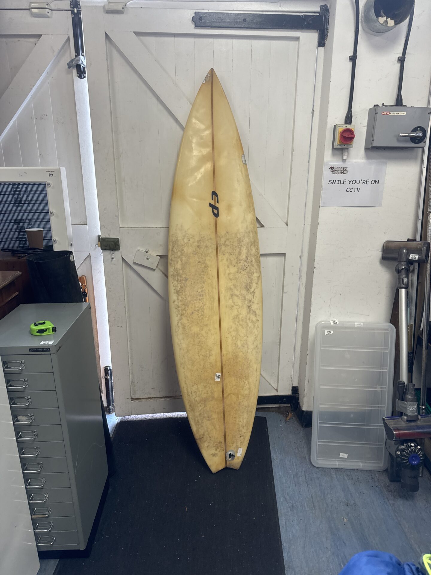 1029 Vintage CP surfboard (has slight damage to a few areas, one fin needs rebonding)