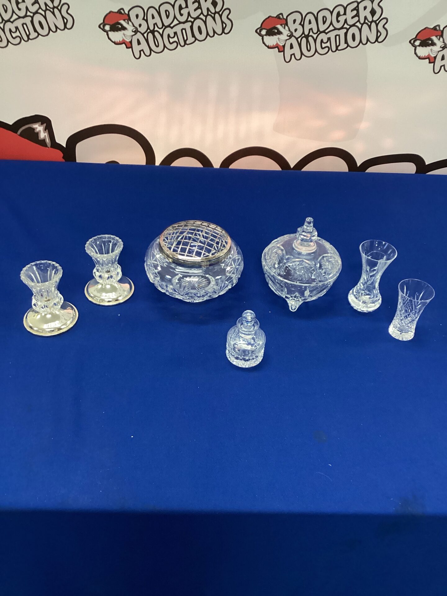 321 Selecton of crystal inc rose bowl