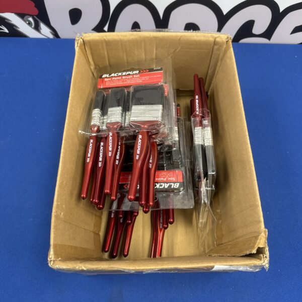 Lot of six new Blackspur paintbrush sets in original packaging.