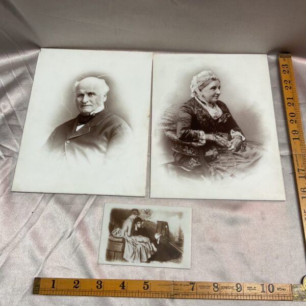 Antique Victorian glass photograph of a formally dressed man.