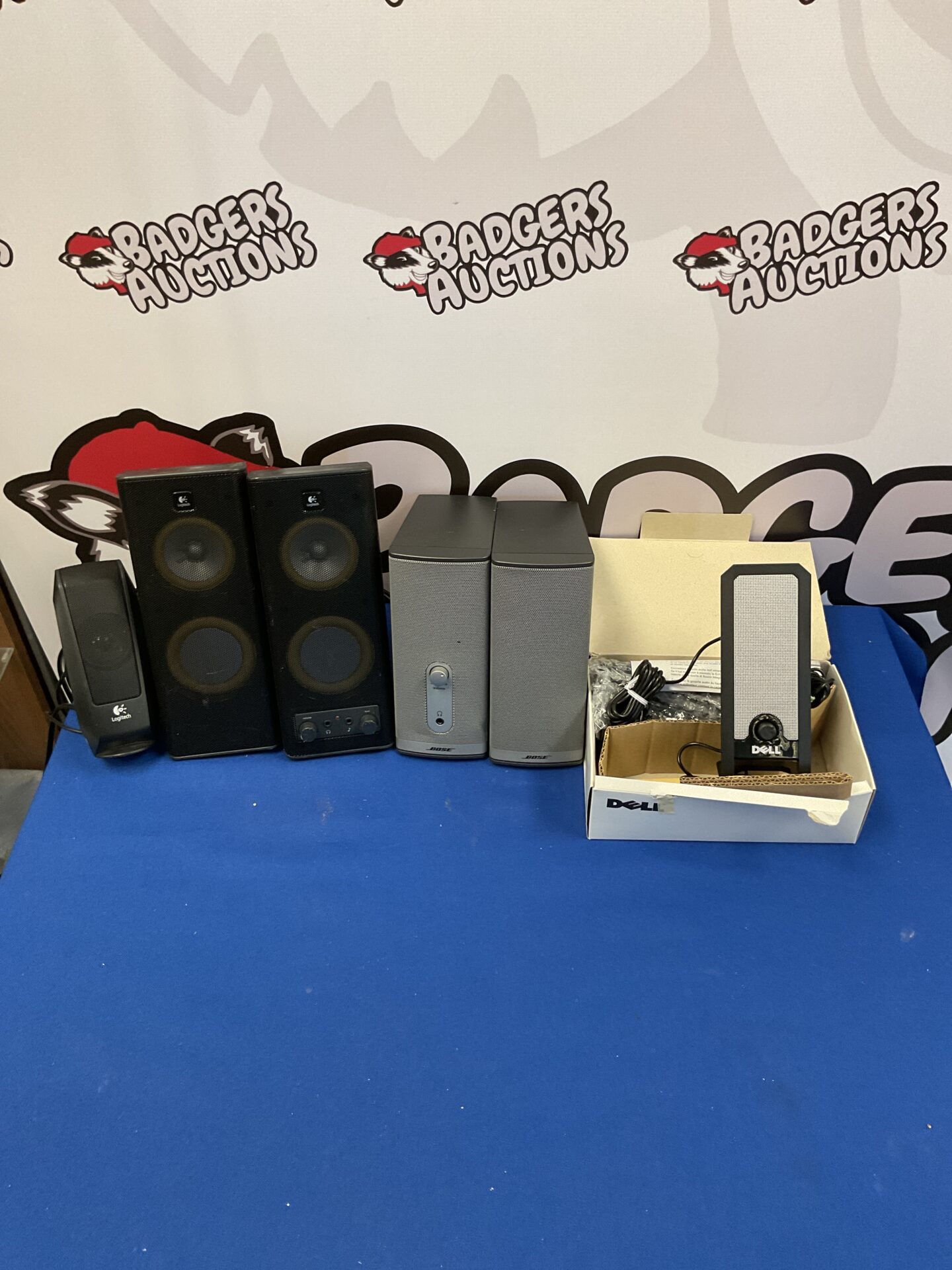 226 Selection of pc speakers including Logitech Bose and Dell
