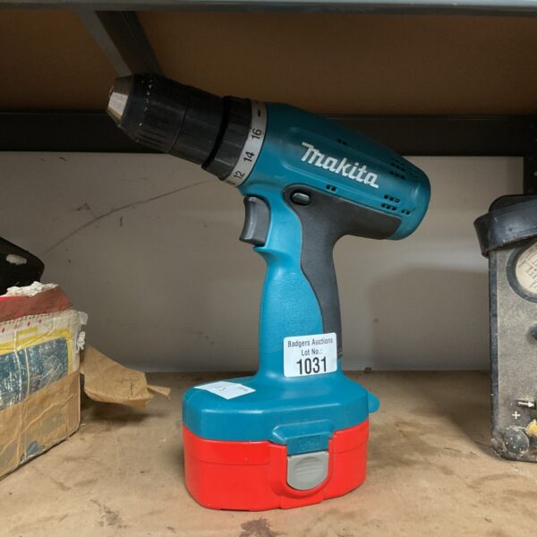Front view of a Makita 18V cordless drill.