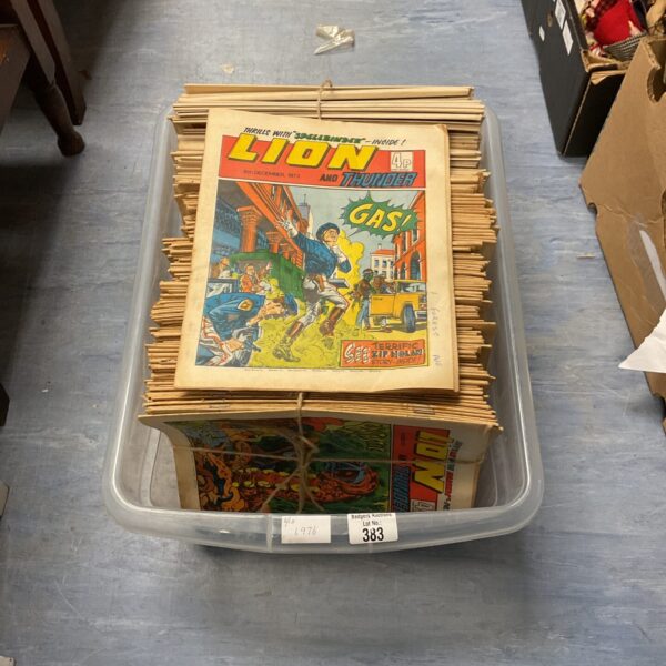 Lot of vintage British Lion and Spike comics from the 1970s.