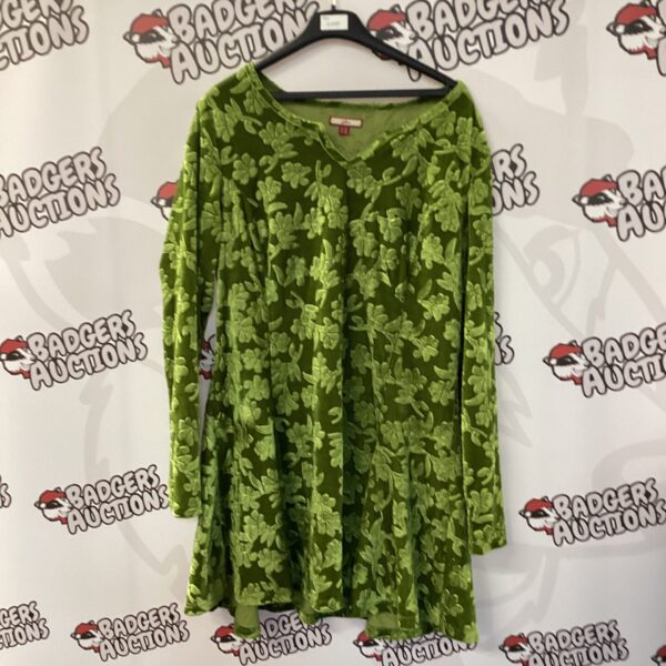 Green floral smock top by Jo Browns, size 14.