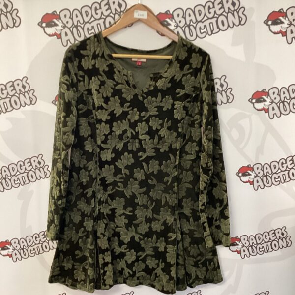 Green floral smock top by Jo Browns, size 14.