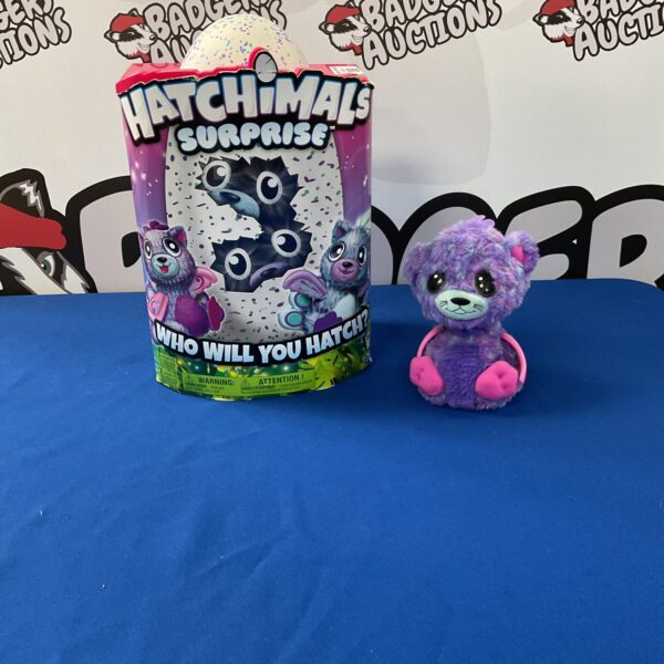 Unboxed Hatchimals Surprise egg and Hatchimal collectible toy.