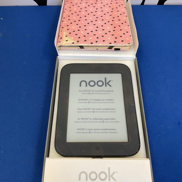 Front view of a used Barnes & Noble Nook Simple Touch e-reader.