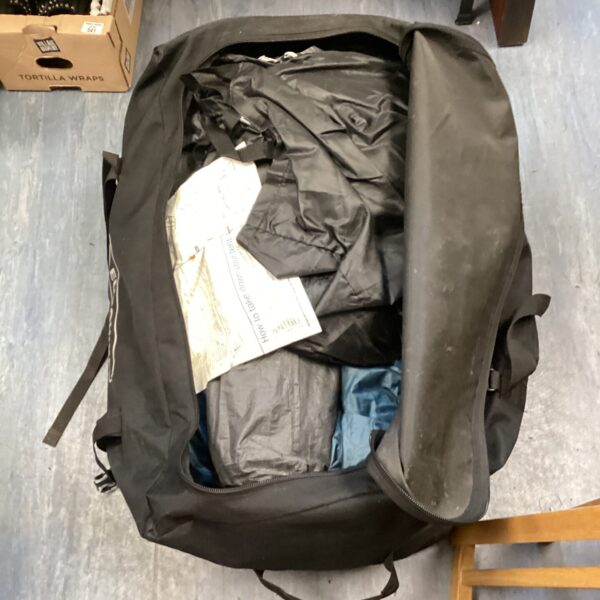 Used Eurohike CSMIC multi-compartment tent for camping and outdoor adventures.