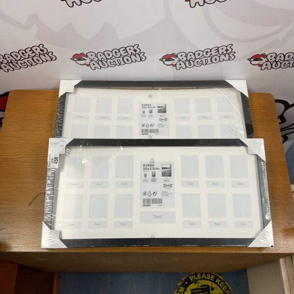 Two Ikea Ribba 50x23cm photo frames for displaying photos.