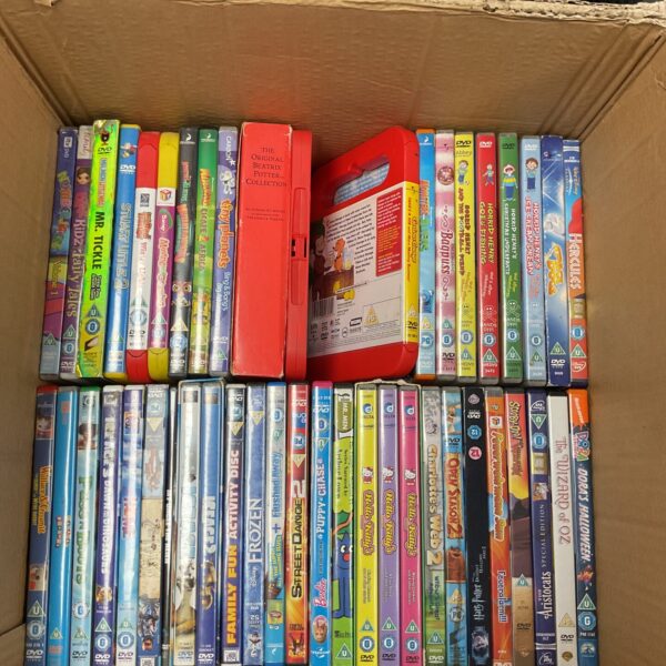 Large lot of kids DVDs including Disney films.