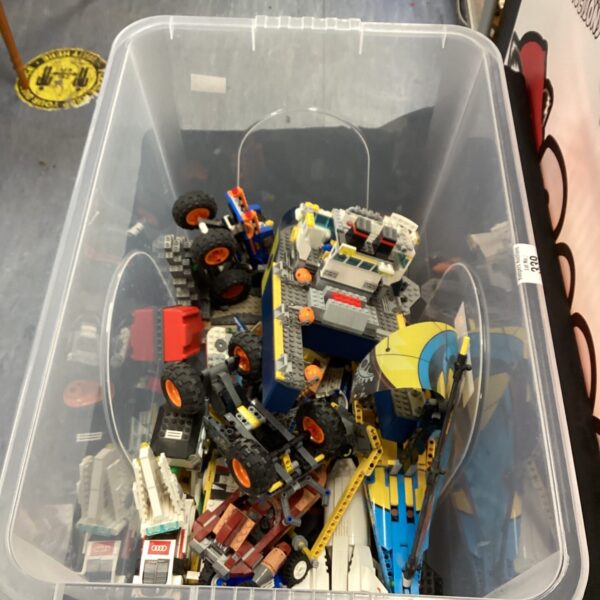 Assorted Lego bricks and building blocks in a mixed lot.