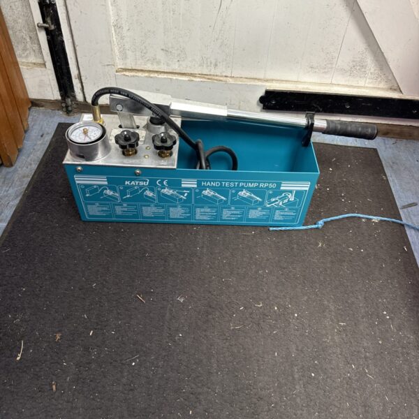 Vintage Katsu RP50 hand test pump for pressure testing.