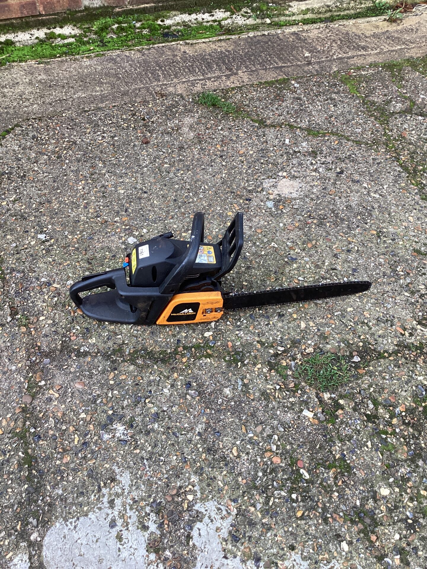 1161 McCulloch Petrol Chainsaw sold as seen