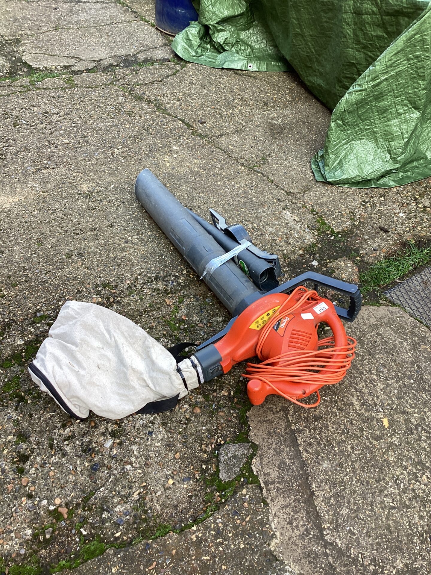 1165 Flymo electric lawn vac and leaf blower