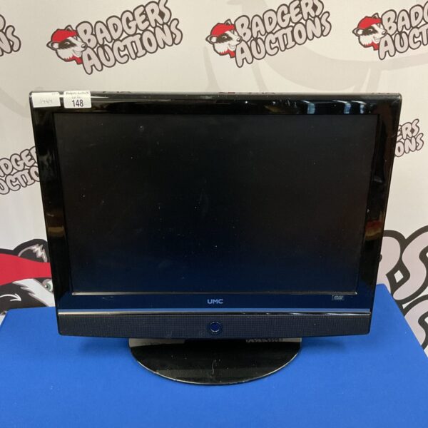 Compact 22 inch flatscreen TV with built-in DVD player.