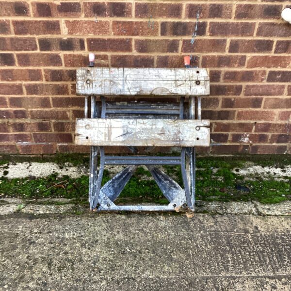 Vintage Black and Decker Workmate workbench in used condition.
