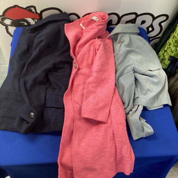 New pink Kulclothing coat and jacket lot for women's fashion.