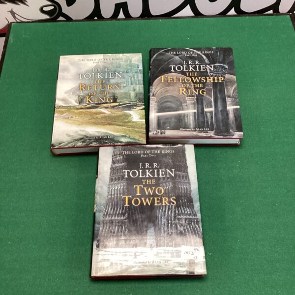 Vintage Lord of the Rings book set, three hardback volumes.