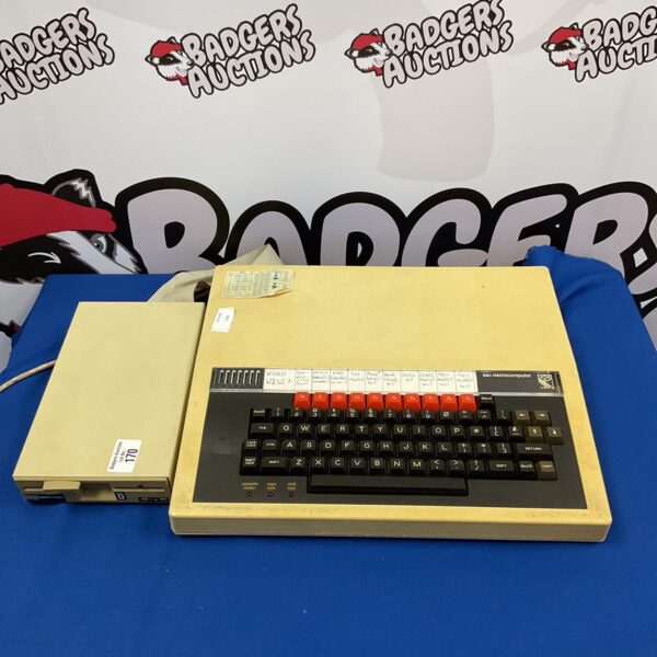 Vintage BBC Microcomputer Model B with floppy drive.