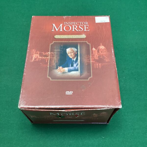 Front view of the Inspector Morse DVD collection box set.