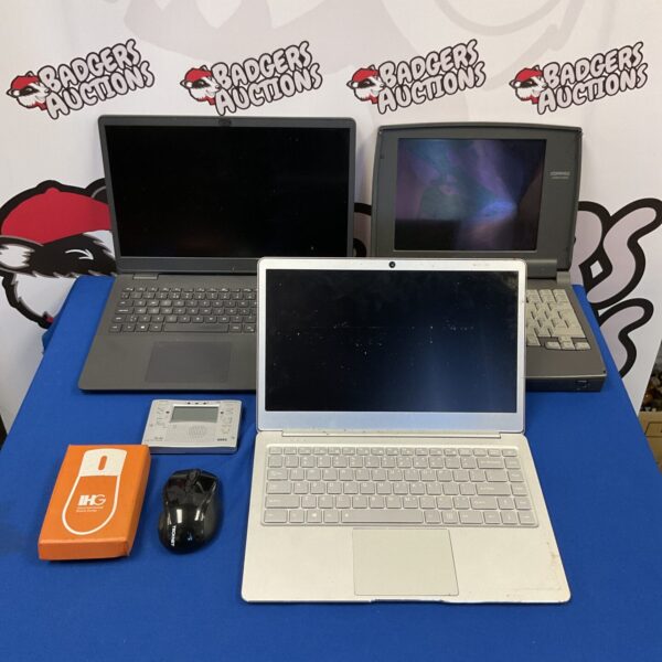Vintage laptops and Korg metronome lot for collectors and repair.
