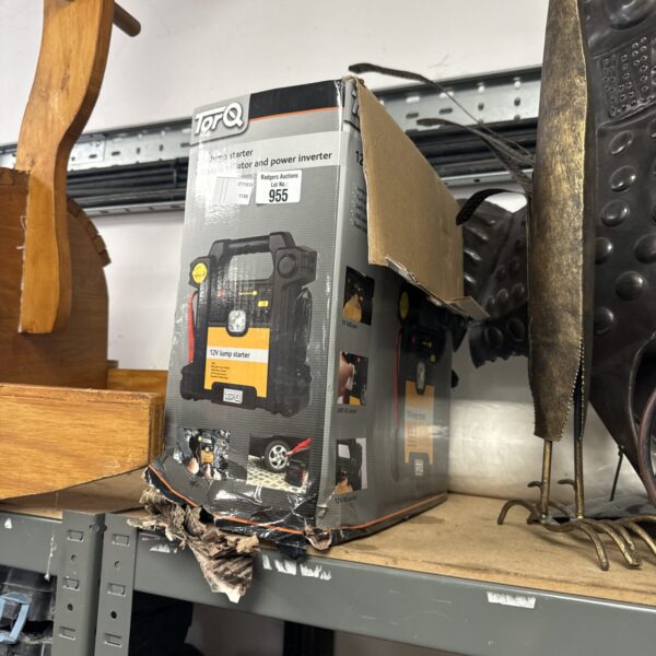 Untested Torq 12v jump starter for car batteries.