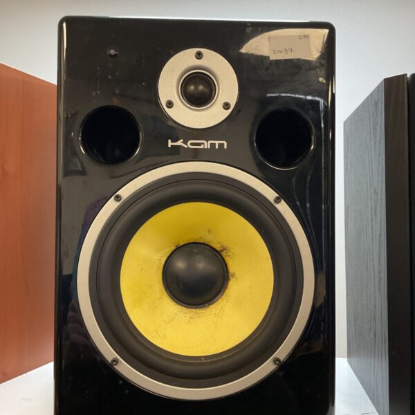 Black Kam AKM8 active studio monitor speaker for audio production.