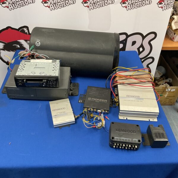 Vintage Kenwood 10 disc CD changer for car audio systems.