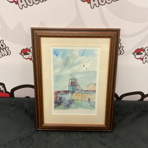 Signed limited edition Martin Preece coal mine print, industrial landscape art.