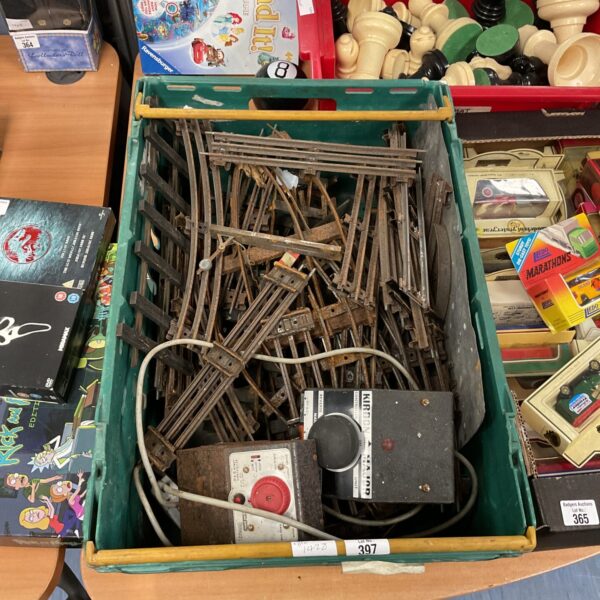 Large lot of vintage Triang train track pieces for model railways.