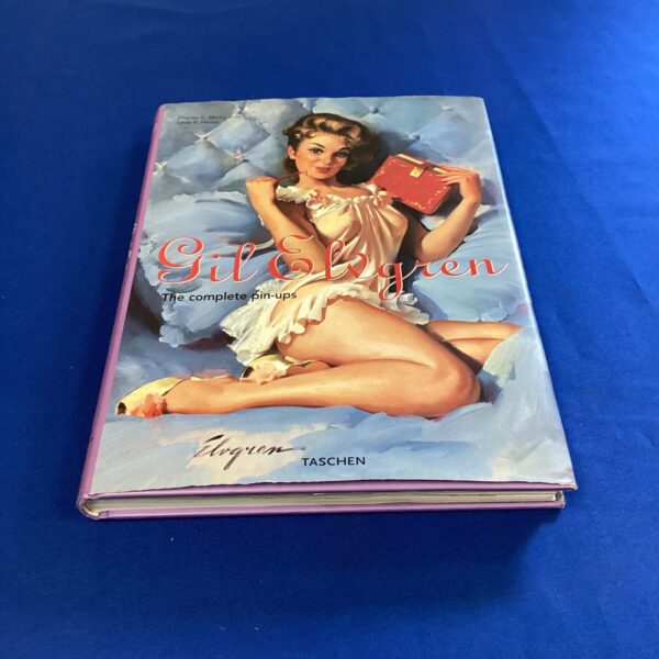 Gil Elvgren pin-up book cover featuring classic American glamour art.
