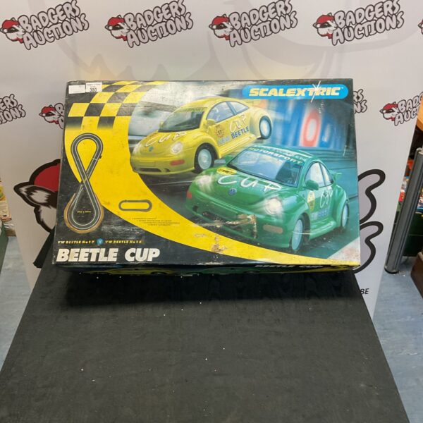 Scalextric Beetle Cup racing set in its original box.