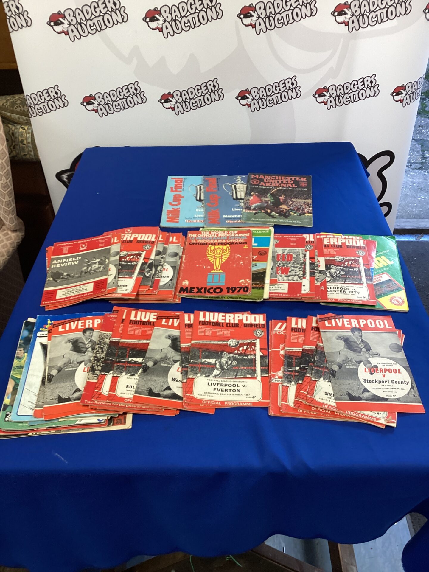 514 Collection of vintage Liverpool football programmes & two Wembley milk cup final programmes