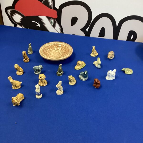 Wade Wimsey miniature animal figurines displayed as a collection.