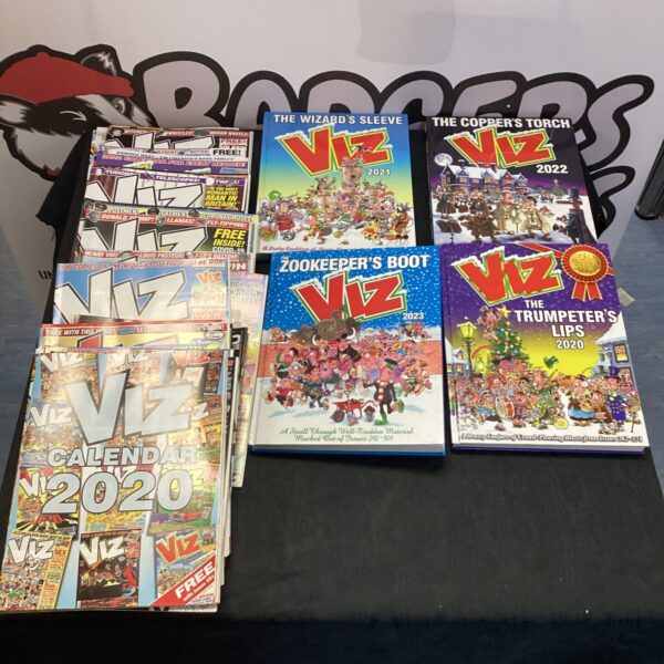 Viz Annual cover, classic British humour magazine.