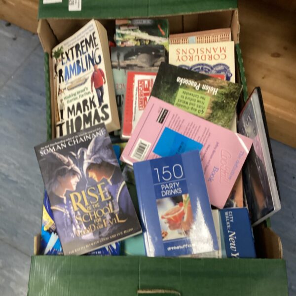 Book lot featuring Rise of the School for Good & Evil and Extreme Rambling.
