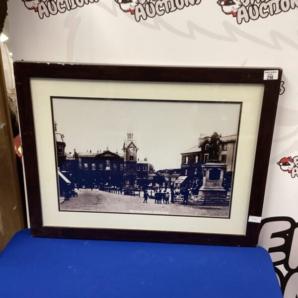 Vintage photograph of Aylesbury Market Square, capturing a historical town scene.