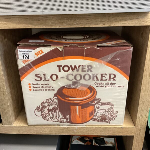 Vintage Tower slo-cooker, a classic kitchen appliance for slow cooking.
