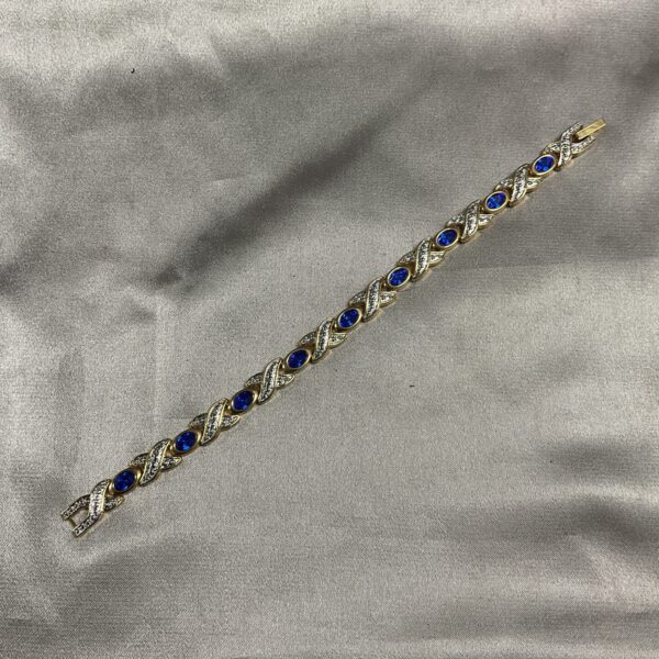 Vibrant blue Swarovski crystal bracelet from Warren James.