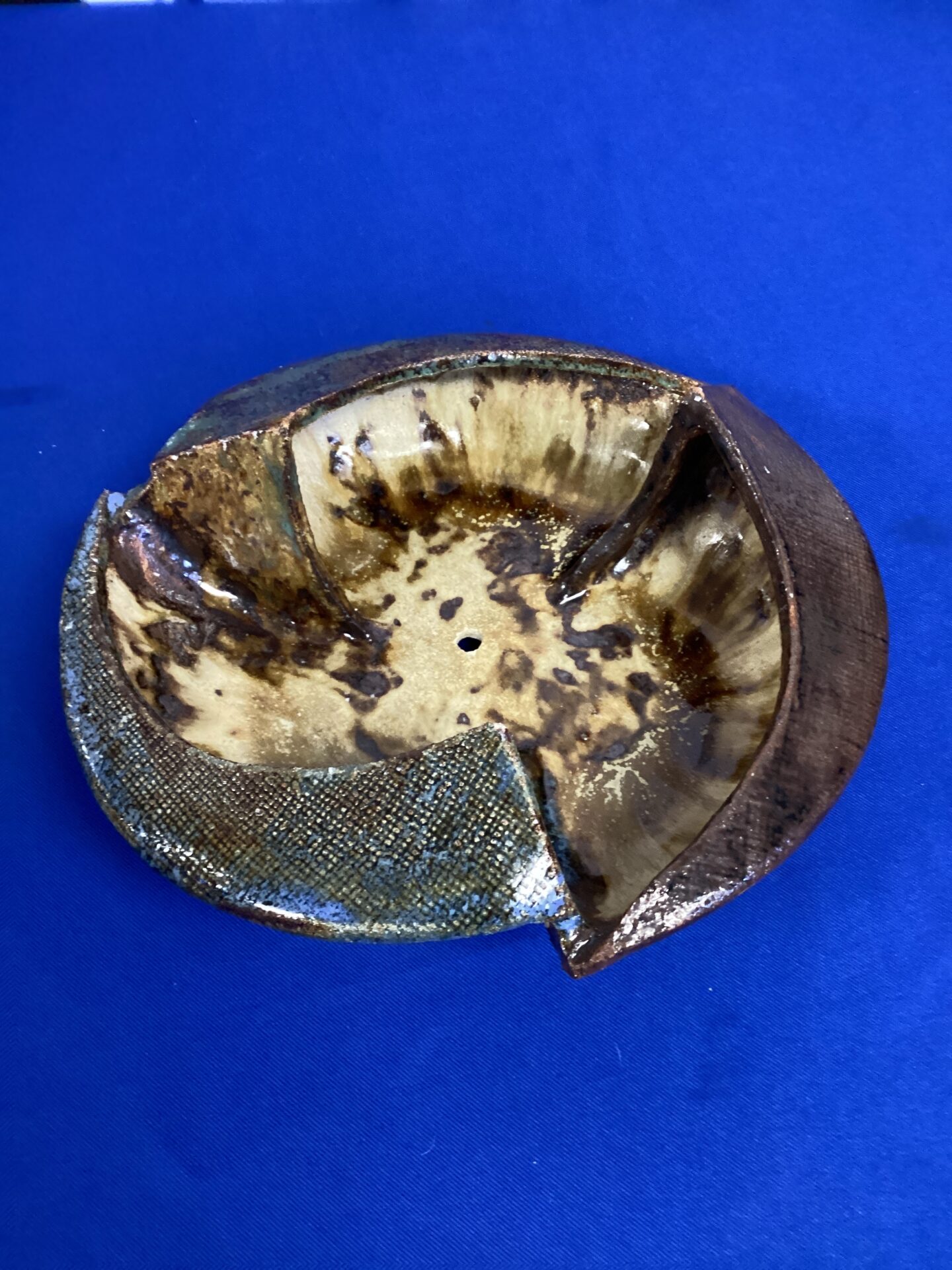 583 Unusual glazed studio pottery bowl
