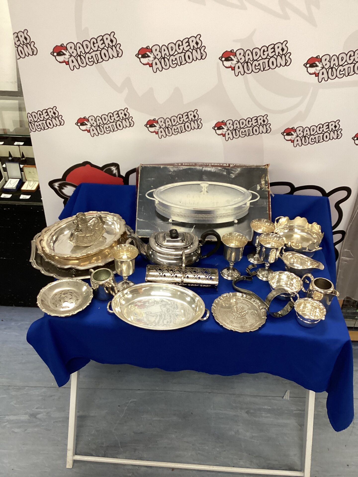 354 Quantity of Silverplate items inc goblets