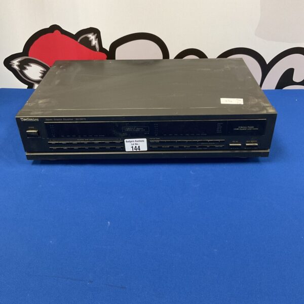 Vintage Technics SH-GE70 stereo graphic equaliser in black.