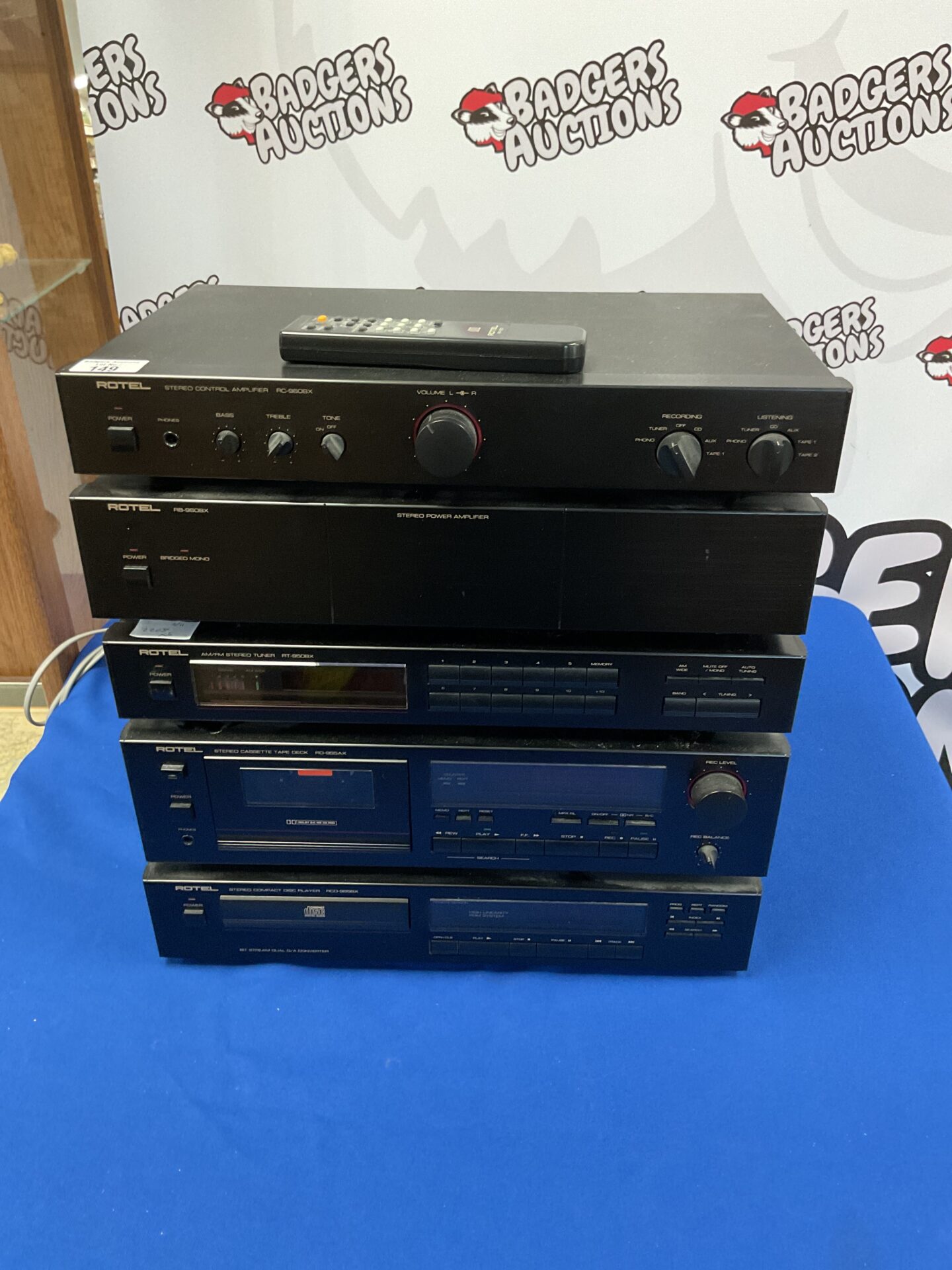 149 Rotel hifi stack unit including amplifier, tuner, tape and cd deck