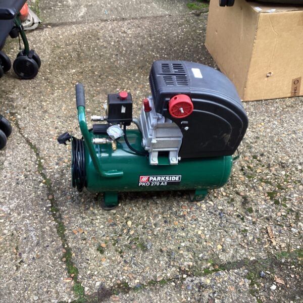 Parkside PK0 270 A5 air compressor for garage and DIY use.